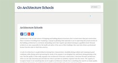 Desktop Screenshot of goarchitectureschools.com