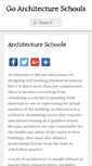 Mobile Screenshot of goarchitectureschools.com